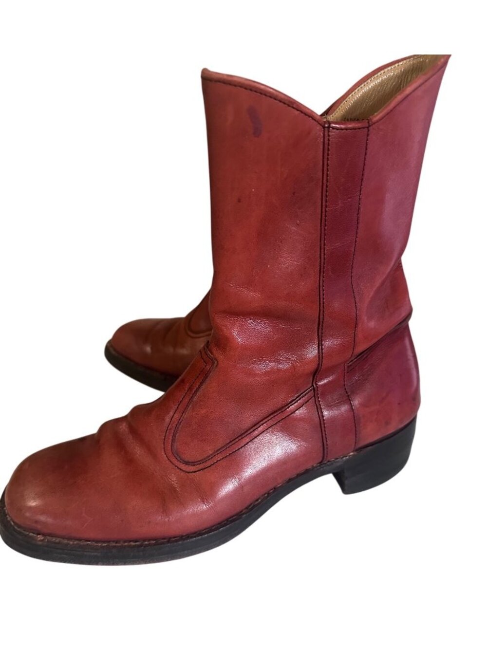 Vintage Florsheim brown mid calf leather boots size 8.5M